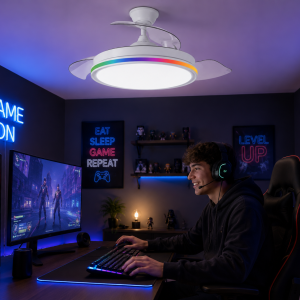 Ventilador Mini Play con luz LED CCT regulable y RGB