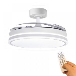 Ventilador Halpa blanco con luz LED