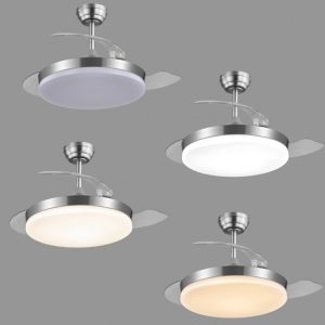 Ventilador de techo Malta con aspas plegables LED de 40 cm