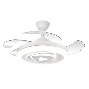 Ventilador de techo con luz LED Odiel blanco 107 cm